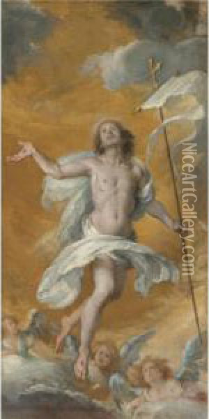 The Risen Christ Oil Painting - Bernardo Strozzi