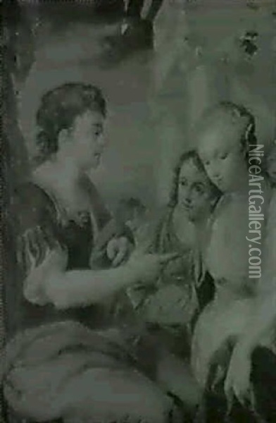 Scipio Giver Bruden Til Allucius Oil Painting - Georg Mathias Fuchs