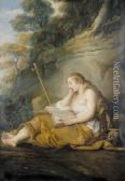 Penitent Magdalene Oil Painting - Francois Lemoine (see Lemoyne)