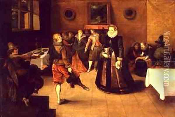 The Dance Lesson Oil Painting - Ambrosius II Francken or Franck