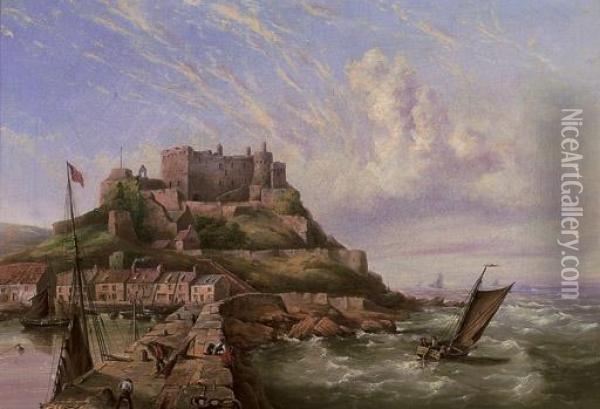 Mount Orgueil, Gorey, Jersey Oil Painting - Henry King Taylor