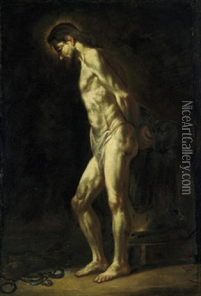 Christus An Der Geiselsaule Oil Painting -  Rembrandt van Rijn