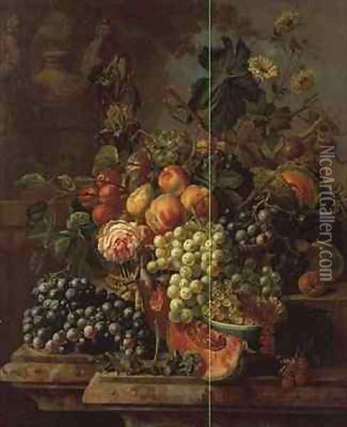 Still Life of Fruit Oil Painting - Johannes Hendrick Fredriks
