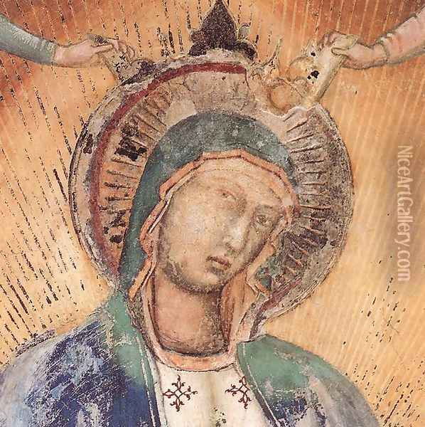 Madonna in Glory with Musician Angels Oil Painting - Simone Martini
