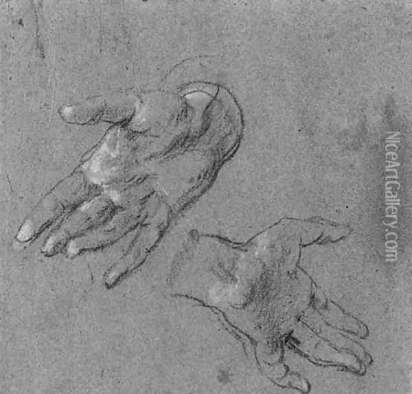 A.Studies of two hands Oil Painting - Sir Anthony Van Dyck