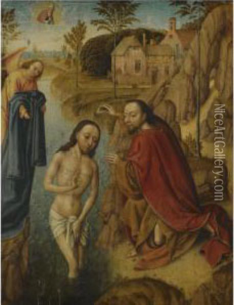 The Baptism Of Christ Oil Painting - Dieric the Elder Bouts