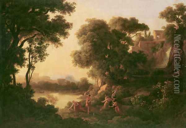 The Death of Eurydike 1847 Oil Painting - Karoly, the Elder Marko