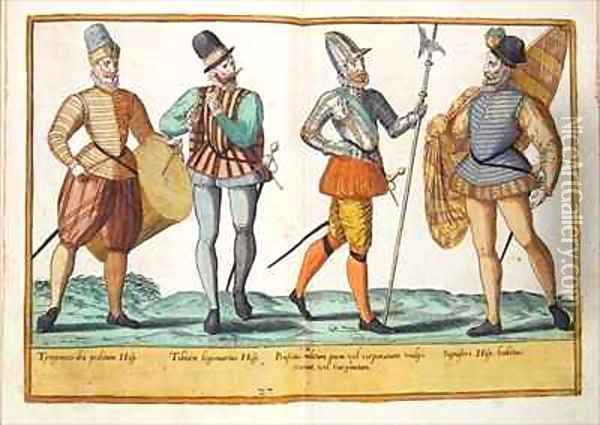 Sixteenth century costumes from 'Omnium Poene Gentium Imagines' Oil Painting - Abraham de Bruyn