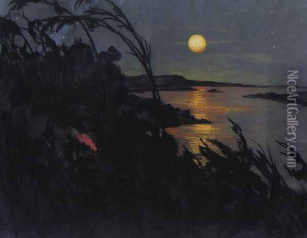 Australian Landscape Oil Painting - Stanislaw Ignacy Witkiewicz (Witkacy)