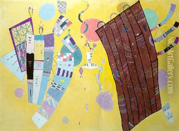 Tensions Delicates Oil Painting - Wassily Kandinsky
