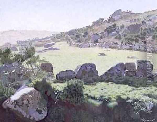 Cornish Moors Oil Painting - Thomas Maidment