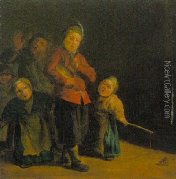 Rommelpottspieler Und Sanger Oil Painting - Jan Miense Molenaer