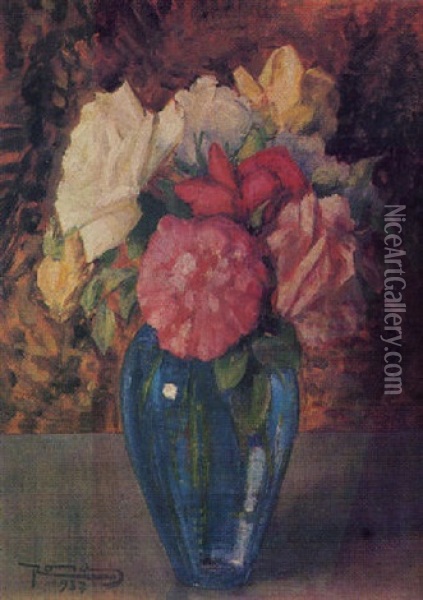 Flores Oil Painting - Ignacio Rosas