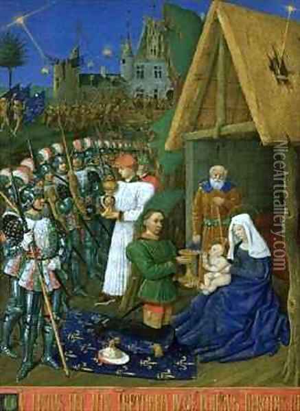 Adoration of the Magi from the Hours of Etienne Chevalier Oil Painting - Jean Fouquet