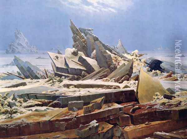 Polar sea (The destroyed hope) Oil Painting - Caspar David Friedrich