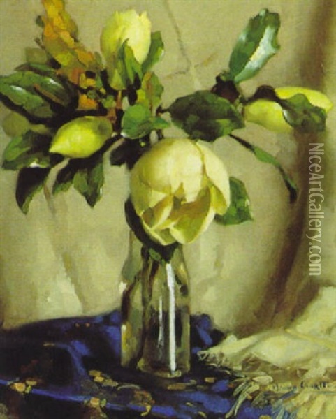 Magnolien Oil Painting - Bruno Croatto