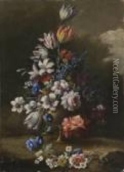 (napoli ? - Firenze 1740)
Vaso Con Fiori Oil Painting - Gasparo Lopez