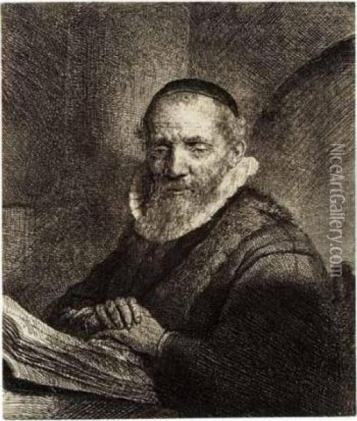 Jan Cornelis Sylvius, Preacher (b., Holl.266; H.111; Bb.33-h) Oil Painting - Rembrandt Van Rijn