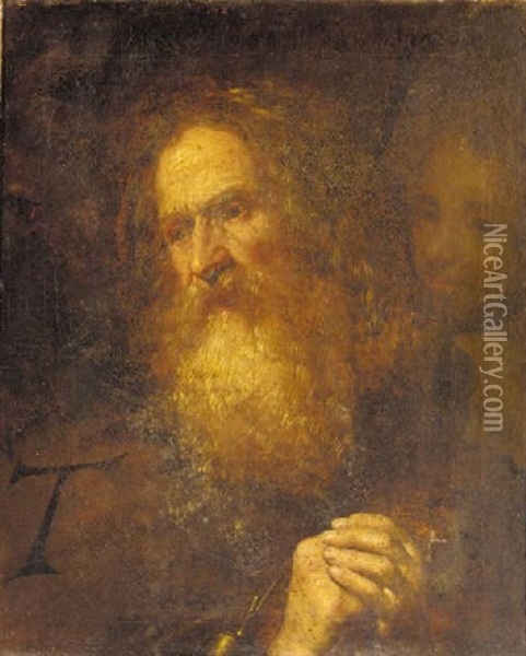 (saint Anthony Abbot?) Oil Painting - Peter Van Lint
