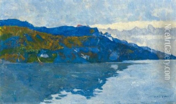 Brienzersee (lake Brienz) Oil Painting - Max-Alfred Buri