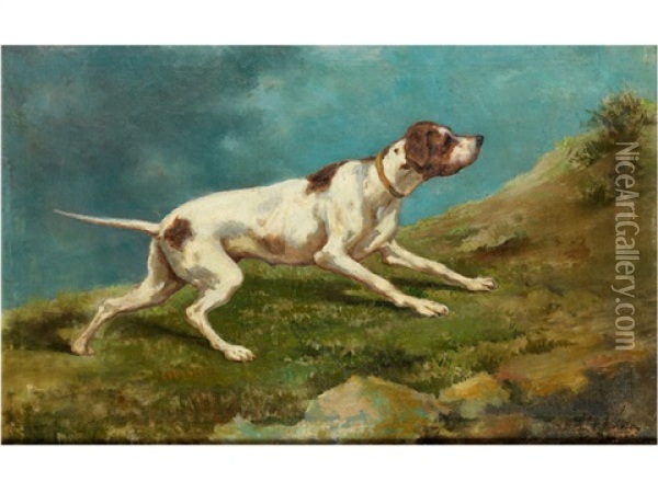 Jagdhund Beim Anpirschen Oil Painting - Tommaso De Vivo