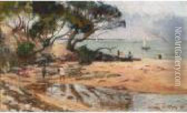 Rickett's Point, Victoria Oil Painting - Walter Withers
