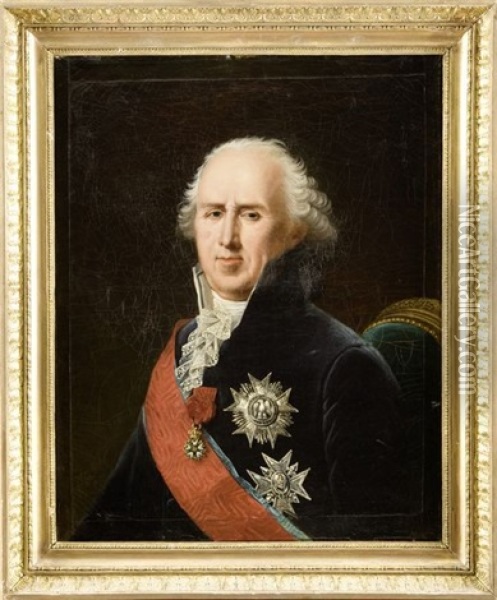 Portrait De Charles Francois Le Brun, Duc De Plaisance Oil Painting - Robert Jacques Francois Faust Lefevre