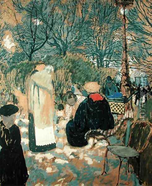 Park Scene Oil Painting - Jean-Edouard Vuillard