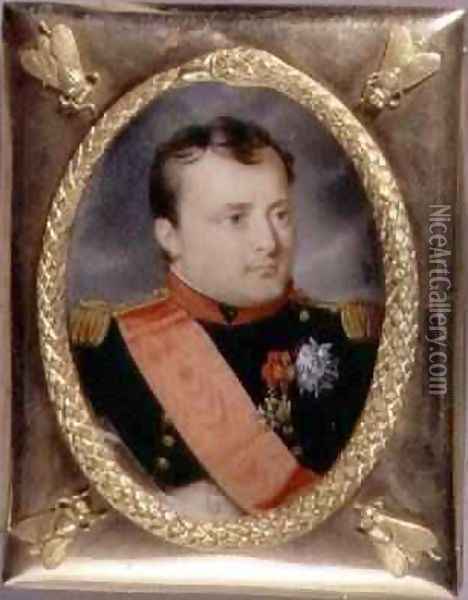 Portrait Miniature of Napoleon Bonaparte 1769-1821 1815 Oil Painting - J. Parent