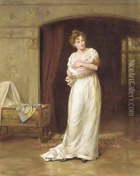 The Lullaby Oil Painting - George Goodwin Kilburne