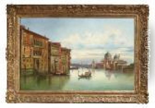 Der Canal Grande In Venedig Mit 
Blick Auf Die Dogana Und Die Kirche Sata Maria Della Salute Oil Painting - Karl Kaufmann