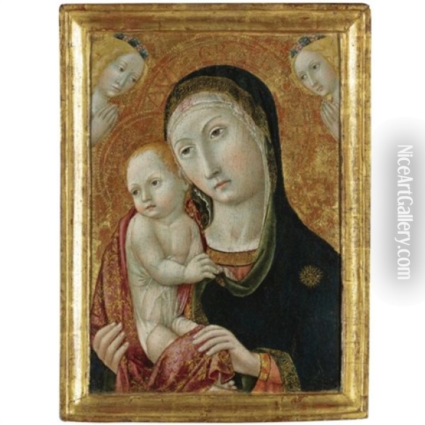 Madonna And Child With Angels Oil Painting -  Sano di Pietro