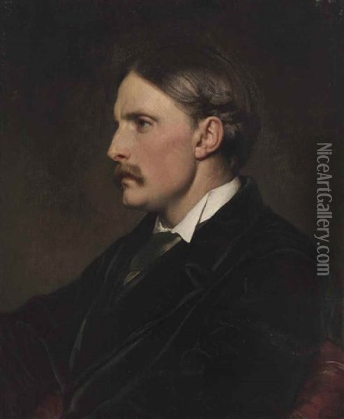 Portrait Of Henry Evans Gordon Oil Painting - Lord Frederic Leighton