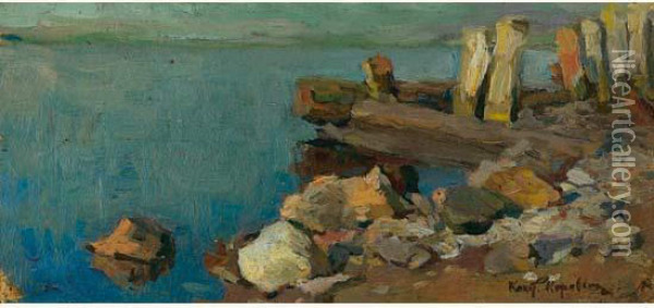 Bord De Riviere Oil Painting - Konstantin Alexeievitch Korovin