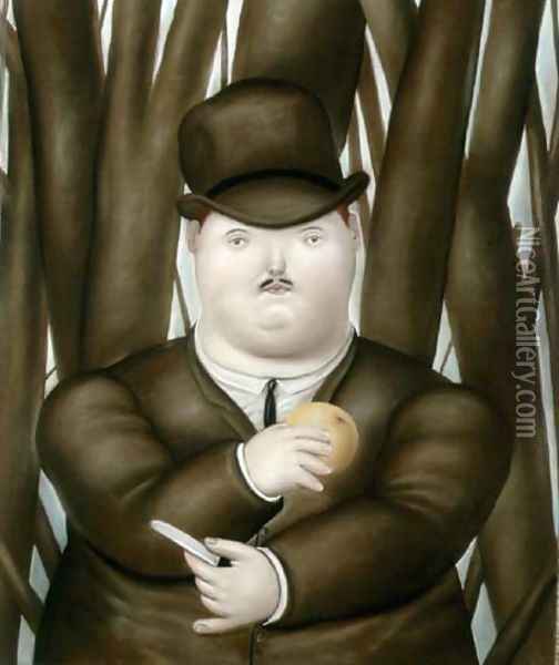 Man Oil Painting - Fernando Botero