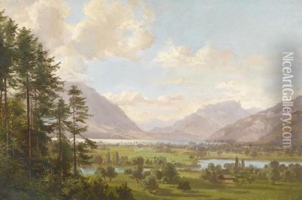 Plaine D'interlaken Oil Painting - Karl Fuchs