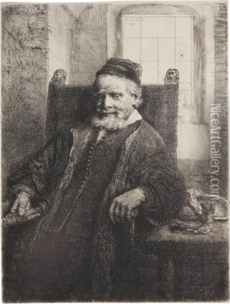 Jan Lutma, Goldsmith Oil Painting - Rembrandt Van Rijn