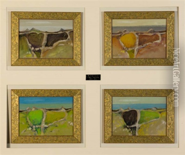 The Four Seasons (4 Works) Oil Painting - Arthur Armstrong