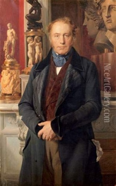 Portrait Du Comte James Alexandre De Pourtales Gorgier Oil Painting - Paul Delaroche