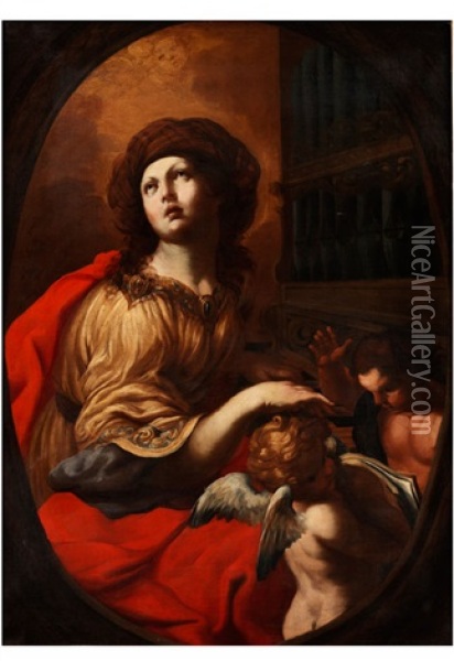 Die Heilige Cecilia Oil Painting - Elisabetta Sirani