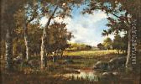 La Clairiere En Foret De Fontainebleau Oil Painting - Narcisse-Virgile D Az De La Pena
