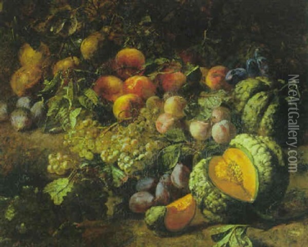 Nature Morte Aux Fruits Oil Painting - Alexis Kreyder