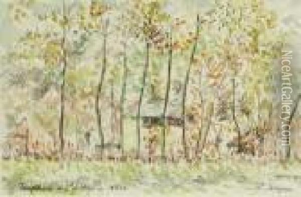 Peupliers A L'autume 1924 Oil Painting - Paul Signac