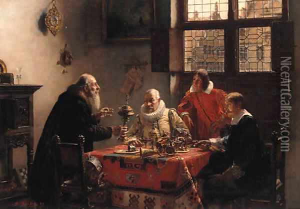 The merchant's treasures Oil Painting - Max Gaisser