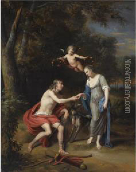 Venus And Adonis Oil Painting - Jan van Neck