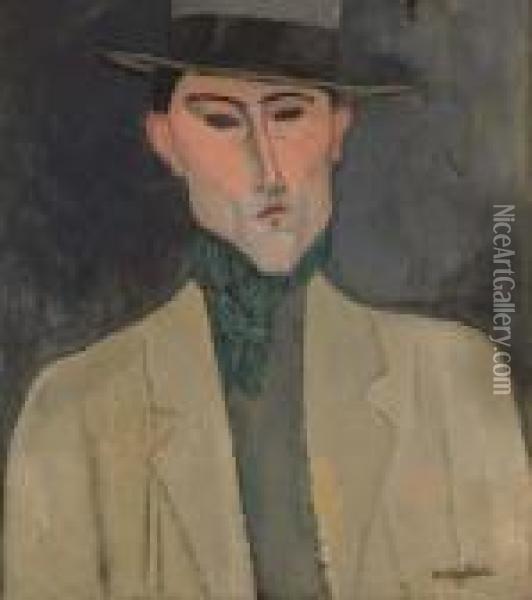 Homme Au Chapeau Oil Painting - Amedeo Modigliani
