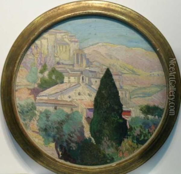 Hills Of Muro Lucano Oil Painting - Joseph Stella