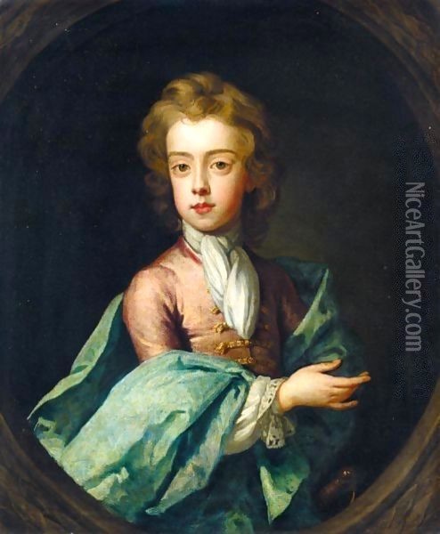 Portrait Of Master Wood Oil Painting - Sir Godfrey Kneller