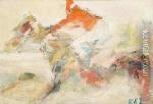 Las Courses Oil Painting - Georges dEspagnat