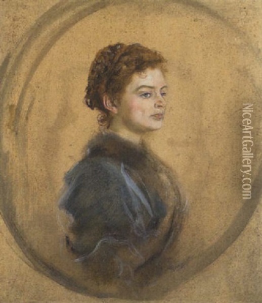 Marie Prinzessin Von Bayern Oil Painting - Franz Seraph von Lenbach